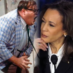 Kamala and Chris Farley Meme Template