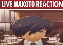 live makoto reaction Meme Template