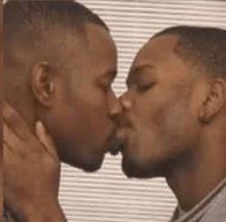 black men kissing Meme Template