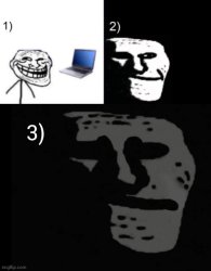 Depressed trollface Meme Template