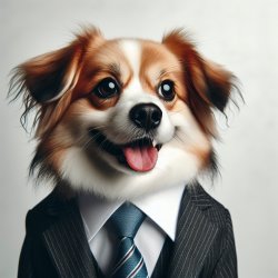 cute dog wearing a suit and tie Meme Template