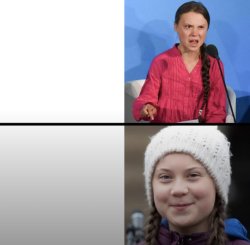 Greta Thunberg Drake Meme Template