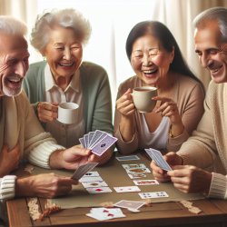 old people playing cards Meme Template