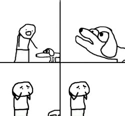 retarded dog Meme Template