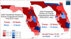 Florida 2020 Voter affiliation map Meme Template