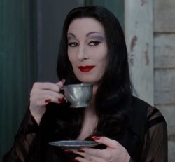 Morticia Drinking Tea Meme Template