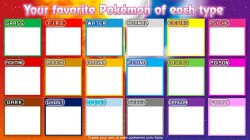 Your favorite pokemon of each type Meme Template