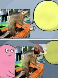 Running Away Balloon (pangolin) Meme Template