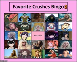 crushes bingo 2 Meme Template