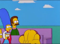 Maude Flanders Over Ledge Meme Template