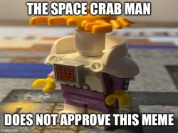 The space crab man does not approve this meme Meme Template