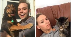 Man with Dog and Woman with Cat Meme Template