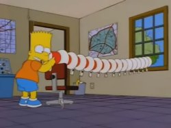 Bart testing megaphones Meme Template