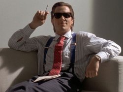 American Psycho Sunglasses Meme Template