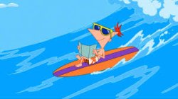 Phineas surfing Meme Template