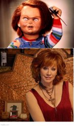 Reba McEntire vs Chucky Meme Template