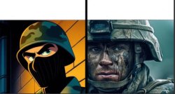 How it looks VS how it feels(military version) Meme Template