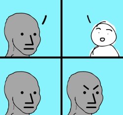 NPC Conversdation Meme Template