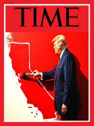 Time magazine cover - Trump paints California red Meme Template