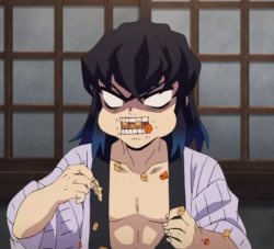 Inosuke eating... Meme Template