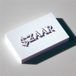 a plain white card with words "$ZAAR" on the card Meme Template