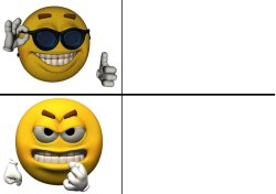 Yellow ball emoji good vs bad Meme Template