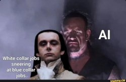 AI creeping on White Collar Jobs Meme Template