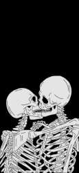 Skeletons kissing Meme Template