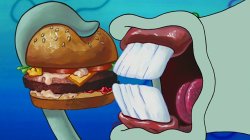 spongebob biting burger meme Meme Template