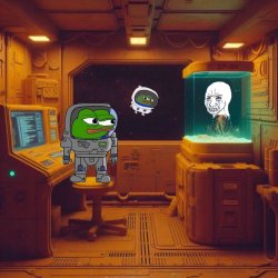 pepe in space Meme Template