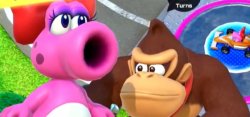 Donkey Kong Looking At Birdo Meme Template