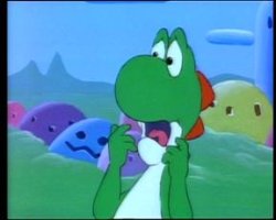 Yoshi scared Meme Template