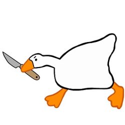 Violent Duck Goose Bird Thingy with a Knife Meme Template