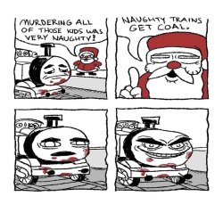 naughty trains get coal Meme Template