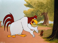 Foghorn Leghorn and Henry Hawk Meme Template