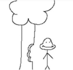 Eating Tree Doodle Meme Template