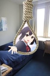 anime girl through a noose Meme Template