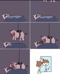 cow licking hair Meme Template