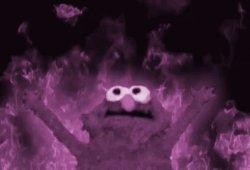 Elmo fire purple Meme Template