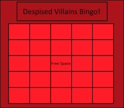 despised villains bingo Meme Template