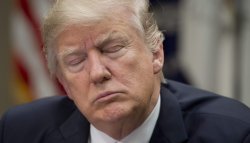 Trump old tired exhausted sleep feeble weak confused Meme Template