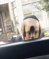 Jewish kid lurking into car. Meme Template