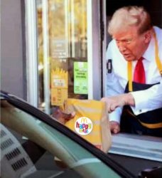 Trump works at McDonald's 1 Meme Template