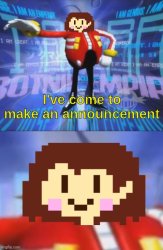 The real chara announcement template Meme Template