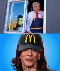 Trump and Kamala McDonalds Meme Template