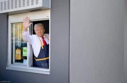 Trump McDonalds Drive Thru window template Meme Template