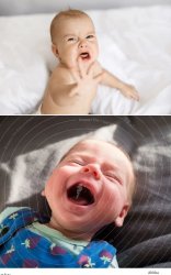 Cry Baby Happy Baby Meme Template