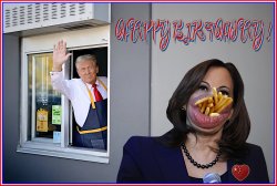 Trump wishes Kamala Happy Birthday Meme Template