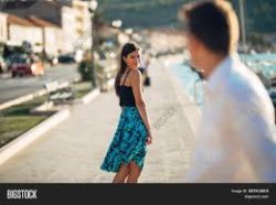 attractive woman looks man Meme Template