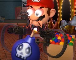 SMG4 MARIO WITH MINIGUN Meme Template